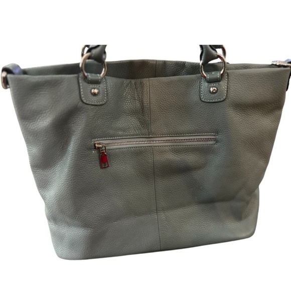 Kattee Women's Gray Leather Tote Shoulder Bag Casual Satchel‎ Handbag - Picture 1 of 8